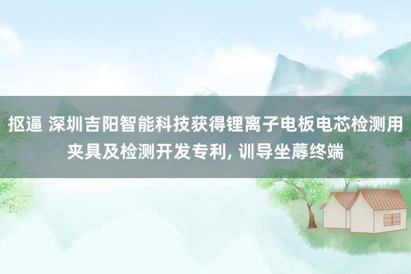 抠逼 深圳吉阳智能科技获得锂离子电板电芯检测用夹具及检测开发专利, 训导坐蓐终端